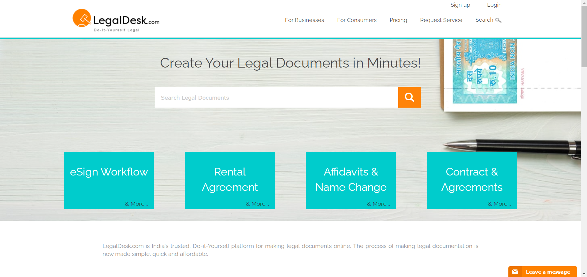 LegalDesk, one of the top 50 startups in Bangalore