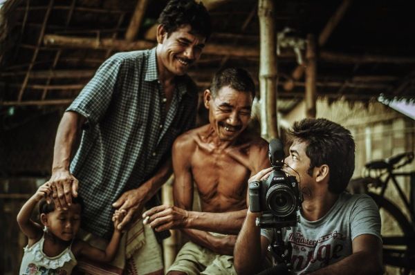 Ayush Filming a documentary in Majuli, Assam (1)