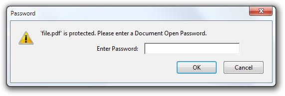 password protected PDF