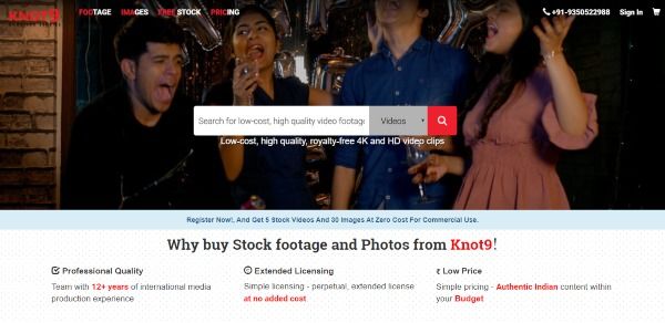 Knot9 website screenshot