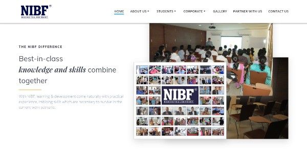 NIBF Website Screenshot