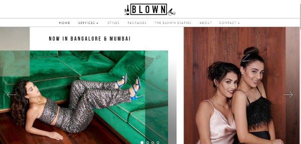 BLOWN - Website Screenshot