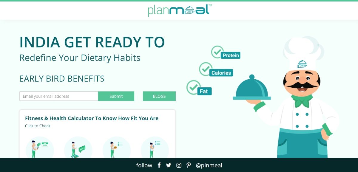 Planmeal - Website Screenshot