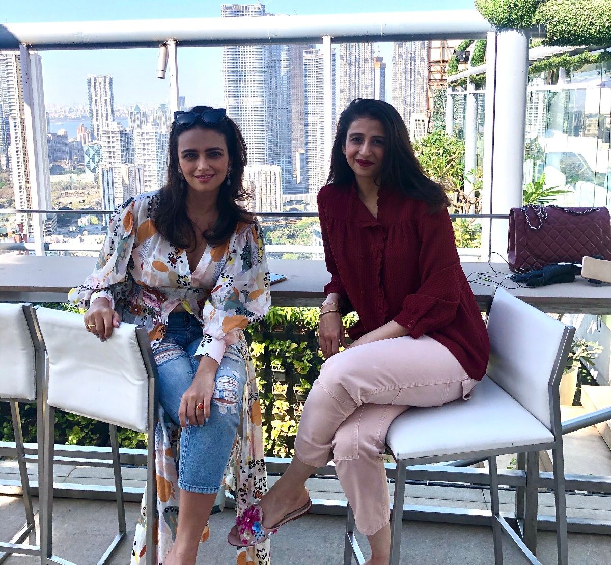 Rabia Kader (Right) with Roshna Chopra (Left) during a collaboration meet