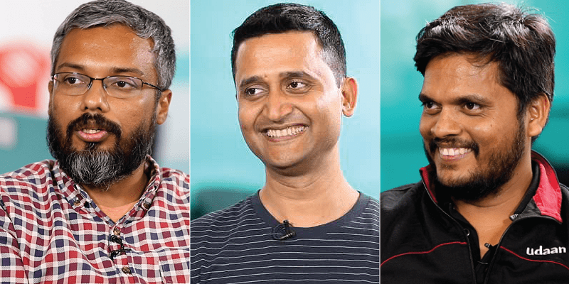 Udaan founders - Amod Malviya, Sujeet Kumar and Vaibhav Gupta